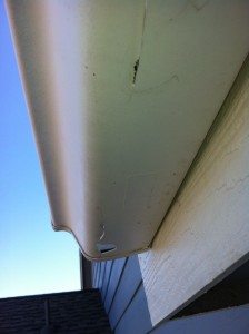 hail damage to gutters